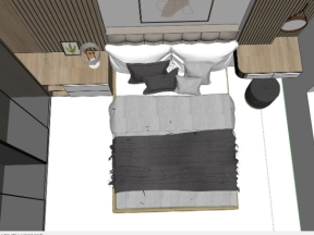 Sketchup mẫu nội thất phòng ngủ đẹp phong cách hiện đại