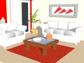 Sketchup thiết kế bản vẽ nội thất phòng khách mới