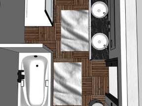 Sketchup thiết kế dựng phòng tắm đẹp