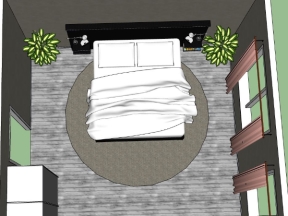 Sketchup thiết kế nội thất phòng ngủ 3d đẹp mới