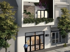 Su dựng nhà phố kết hợp cửa hảng hàng cafe hiện đại siêu đẹp