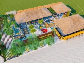 Su nội thất cửa hàng cà phê sân vườn đẹp
