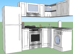 Tải dựng model sketchup nội thất phòng bếp