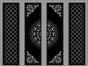 Tải model thiết kế cổng 4 cánh trống đồng cnc dxf đẹp