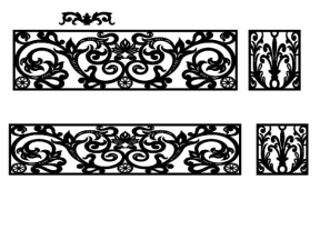 Tải thiết kế cnc lan can 2 kt dxf