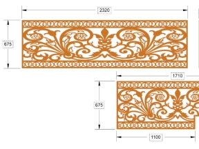 Tải thiết kế lan can cnc 3 kt dxf