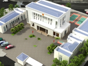 Thi công ubnd xã di trạch model cad
