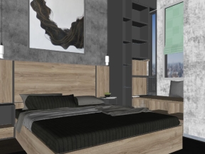 Thiết kế 3d su thiết kế phòng ngủ hiện đại