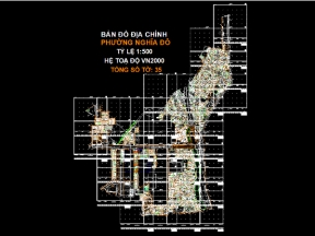 Thiết kế bản đồ địa chính phường nghĩa đô, cầu giấy, tỷ lệ 1:500 - hệ tọa độ vn2000