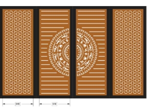 Thiết kế cắt cnc cổng 4 cánh trống đồng bông tuyết autocad
