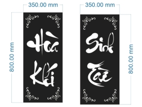 Thiết kế chữ cắt cnc hòa khí sinh tài