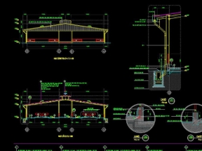Thiết kế chuồng nuôi bò 27x186m đầy đủ kiến trúc và kết cấu