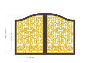Thiết kế cnc cổng 2 cánh đẹp