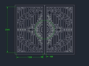 Thiết kế cnc cổng 2 cánh đẹp giá rẻ