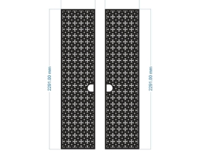 Thiết kế cnc cổng 2 cánh hoa văn đơn giản