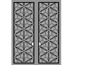 Thiết kế cnc cổng 2 cánh lá