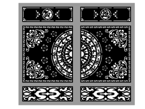 Thiết kế cnc cổng 2 cánh tài lộc dxf