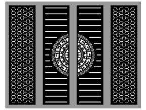 Thiết kế cnc cổng 4 cánh bông tuyết trống đồng cnc