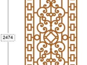 Thiết kế cnc cổng 4 cánh đẹp nhất dxf