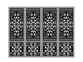 Thiết kế cnc cổng 4 cánh dxf