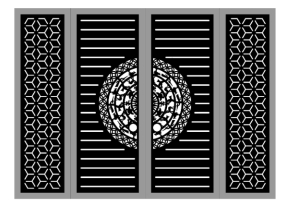 Thiết kế cnc cổng 4 cánh trống đồng mới dxf