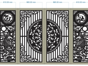 Thiết kế cnc cổng cá chép tài lộc mới dxf
