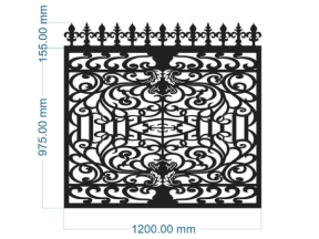Thiết kế cnc hàng rào mới nhất dxf 2d