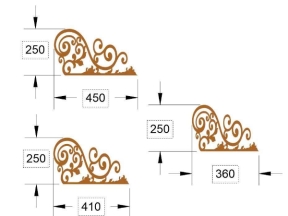 Thiết kế cnc hoa góc mái kính mới