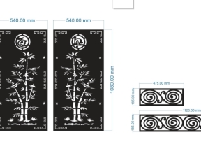 Thiết kế cnc trúc tài lộc và hoa văn diềm