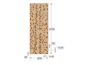 Thiết kế cnc vách cổng đục lỗ vuông 2d