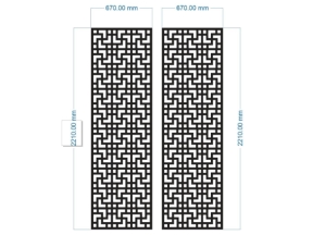 Thiết kế cnc vách ngăn đơn giản dxf 2d