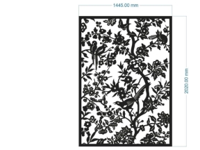 Thiết kế cnc vách ngăn hoa chim