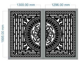 Thiết kế cổng 2 cánh trống và nan cnc mới nhất