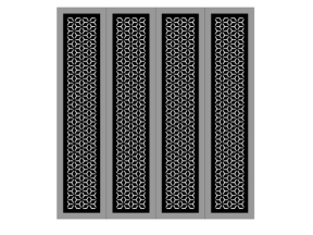 Thiết kế cổng 4 cánh bông tuyết đẹp cnc