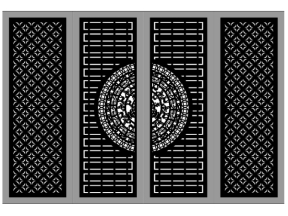 Thiết kế cổng 4 cánh dxf đẹp mắt