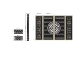 Thiết kế cổng 4 cánh trống đồng và hàng rào mới cnc