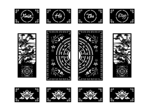 Thiết kế cổng 4 cánh xuân hạ thu đông cnc