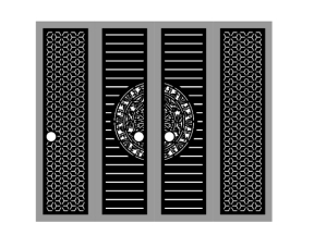 Thiết kế cổng bông tuyết trống đồng mới cnc