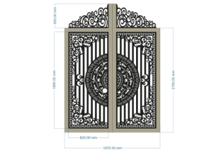 Thiết kế cổng cnc 2 cánh mới nhất hiện nay