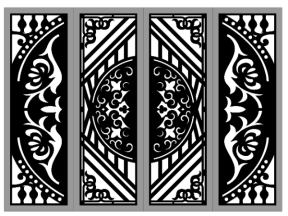 Thiết kế cổng con dơi đẹp cnc 4 cánh