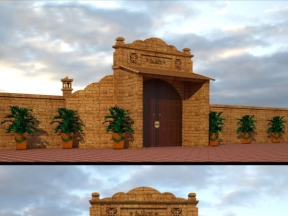 Thiết kế cổng đá ong