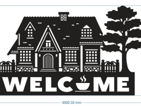 Thiết kế decor welcome cửa hàng cà phê cnc đẹp