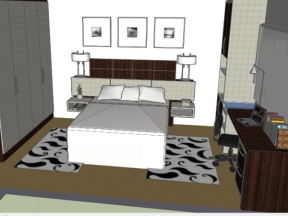 Thiết kế dựng model sketchup việt nam phòng ngủ sang trọng đẹp