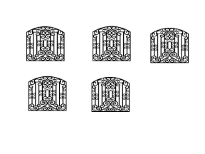 Thiết kế hàng rào 5 kích thước file dxf