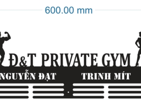 Thiết kế huy chương gym cnc mạnh mẽ