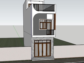 Thiết kế mẫu nhà phố 3 tầng kích thước xây dựng 4x20m