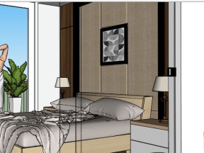 Thiết kế mẫu phòng ngủ model sketchup đẹp
