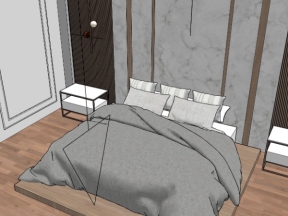 Thiết kế model sketchup phòng ngủ