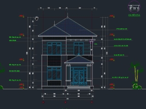 Thiết kế nhà 2 tầng 7x13m