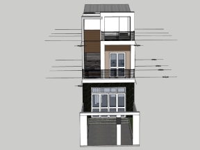 Thiết kế nhà 3 tầng 5x13m model su 